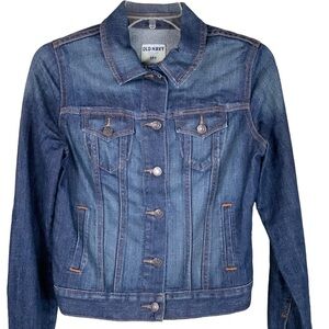 Vintage 90’s Old Navy Women’s Denim Trucker Jean Jacket Medium Wash Size Small